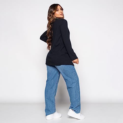 Cardigan Midi Canelado Feminino Manga Longa - Kimono Feminino Alongado Confortável - Cardigã Feminin