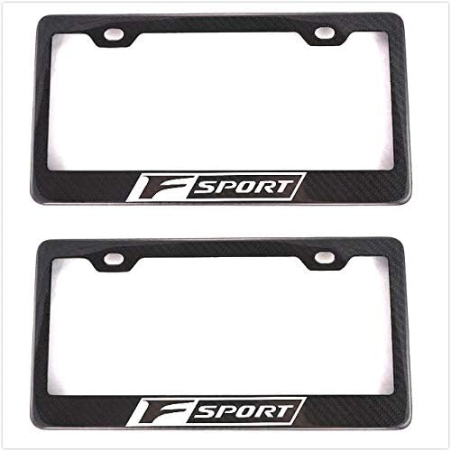 Qptimum Fsport Racing Carbon Fiber Stainless-Steel License Plate Frame Cover For Lexus Fsport Carbon Fiber (2)