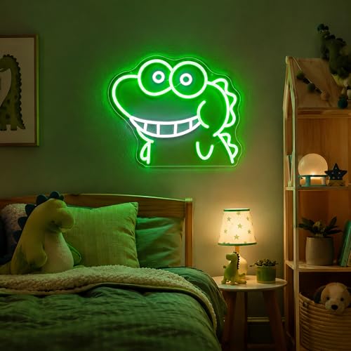 Image of Dinosaur Neon Sign, Neon Signs for Wall Decor - Dimmable LED Signs for Kids Room, Gaming Room, Bedroom, Living room - USB Powered Light Up Sign Decorations Gift