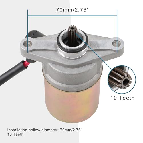GOOFIT Motorrad Starter Motor Metall Motor Starter Ersatz für GY6 48cc 50cc 80cc Roller ATV Go Kart