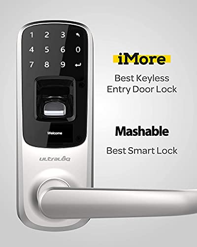 ULTRALOQ UL3 BT 2nd Gen Smart Lock (Satin Nickel), 5-in-1 Keyless Entry Door Lock with Bluetooth, Biometric Fingerprint and Touch Digital Keypad, Smart Door Lock Latch Edition - Thumbnail 2
