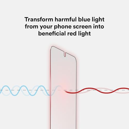 Image of BodyGuardz Red Light Converter Screen Protector - Passive Red Light Therapy for Face - Promotes Better Sleep, Healthier Skin, Reduced Eye Strain - 9H Tempered Glass, Easy Install (Galaxy S26)