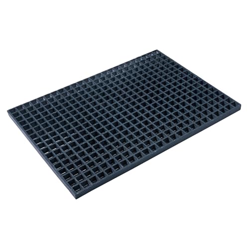 Gray Fiberglass Molded Pit Grating 36" x 25.75" x 1-1/4" - Corrosion, Chemical, Heat & Fire and Slip Resistant, for Industrial, Construction and Residential Applications