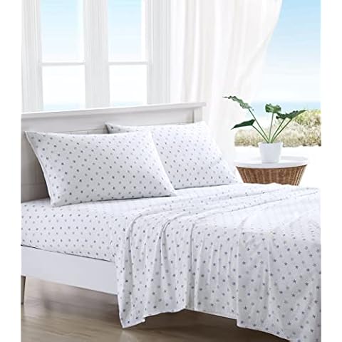 Juego de sábanas Tommy Bahama Colección de percal - Queen, Starfish Treasure Cover