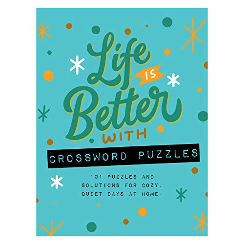 TF PUBLISHING - Life is Better with Crossword Puzzles Book Spiral Puzzle Pad - 101 Puzzles and Solutions - Stimulating Brain Booster - Hours of Fun - Spiral Word Search - 6
