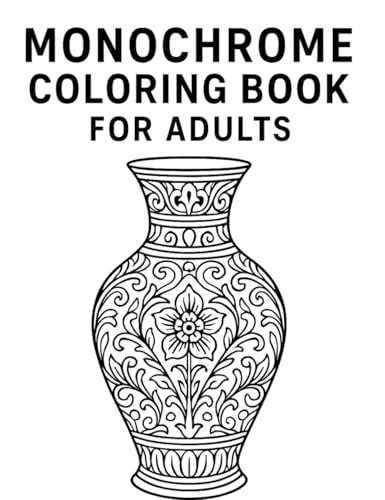 Monochrome Coloring Book for Adults: Zen Mandala Designs for Relaxation and Stress Relief