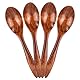Shengxi Holzlöffel 4 Stück Umweltfreundliches Besteck Mischen Rühren Kochen Wooden Spoon Küchenzubehör für Heiße Schokolade Honig Kaffee Tee