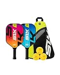 Selkirk Sport SLK Pickleball Paddles Set of 2 | Fiberglass Pickleball Paddle Set | SX3 Honeycomb Core | Designed in The USA for Traction and Stability | Electric Sunset + Oasis