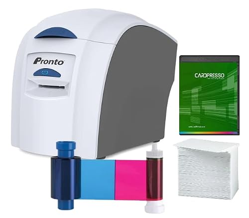 Magicard Pronto ID Card Printer Kit with Software and Supplies