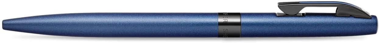 Sheaffer 9108 Reminder Lacquer Ballpoint Pen Matte Blue with Polished Black PVD Trim