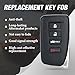 Keymall Smart Key Fob Keyless Entry Remote Control Replacement for Lexus ES300h/ES350/GS350/GS450H/GS-F/GS300t G Board 0020 HYQ14FBA 89904-06170