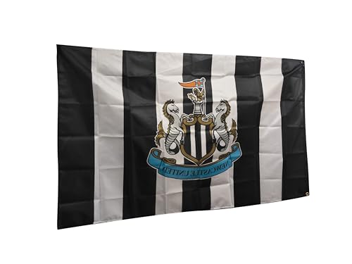 Hy-Pro Officially Licensed Newcastle United F.C. Crest Flag 5ft x 3ft NUFC Football Flag Newcastle F.C. Newcastle United Merchandise Newcastle United Gift