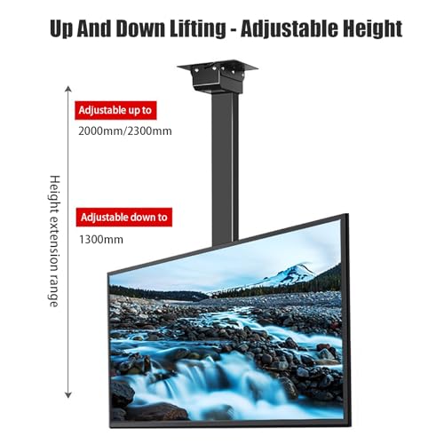 Support TV plafond motorisé pour libérer l'espace et éviter les reflets