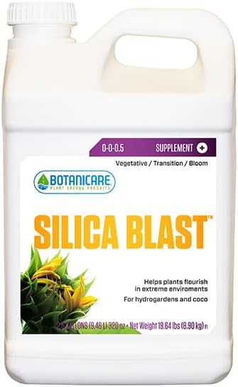 Botanicare Explosión de sílice, suplemento vegetal, 0-0-0.5, 2.5 galones.