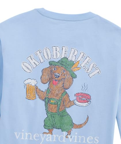 vineyard vines Men's Oktoberfest Doxie Dog Long-Sleeve Pocket Tee3