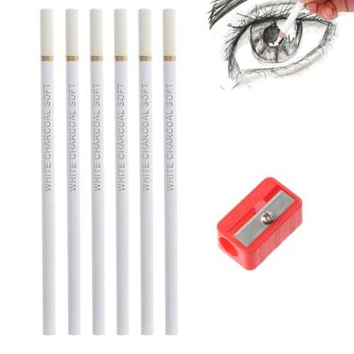 MOLZINY 6 Piezas Lápiz de Borrar Lápices Borradores de Arte para Artistas Estudiantes y Profesionales Gomas de Borrar Precisas para Dibujo, Bocetos y Manualidades para Amantes del Arte