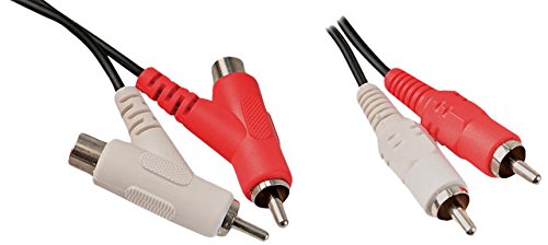 CDL Micro 5055313633020 1 m Pass Through/Piggy Back/Stackable Male to Female Twin 2 Way RCA Phono Extension Lead