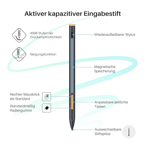 HUION Kamvas Slate 10 Grafiktablett mit Display ohne PC, 10,1 Zoll Kunsttablett, Standalone...