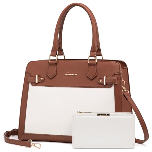 Image of LOVEVOOK Purses and Handbags for Women, Tote Shoulder Bag Satchel Purse and PU Leather Top Handle for ladies