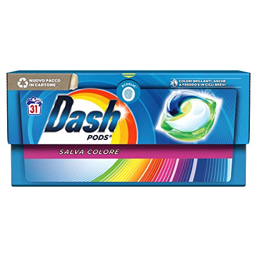 Dash Pods Detersivo Lavatrice In Capsule Salva Colore, 31 X 19.7G