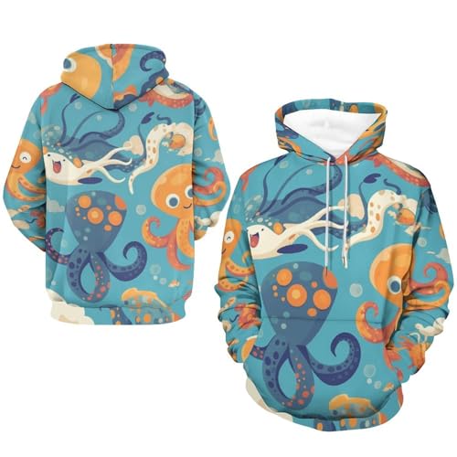Sweat à capuche pieuvre unisexe taille S - 7