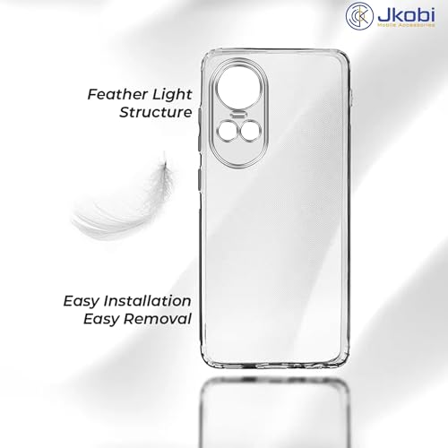 Image of Jkobi Back Cover for Oppo Reno 10 5G | Oppo Reno 10 Pro 5G (Silicone with Camera Protection | Soft and Flexible | Transparent)