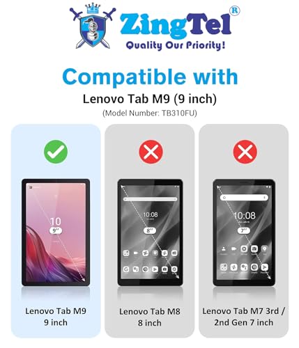 Image of Screen Guard Designed For Lenovo Tab M9 Nano Fiber Tempered Glass Screen Protector Flexible, HammerProof & Shatterproof