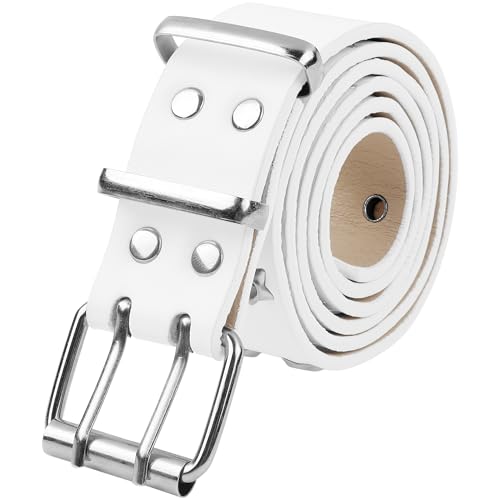 Women's Soft Faux Leather Belt Fashion Star Pinhole Decoration for Jeans Pants Dress with Silver Buckle