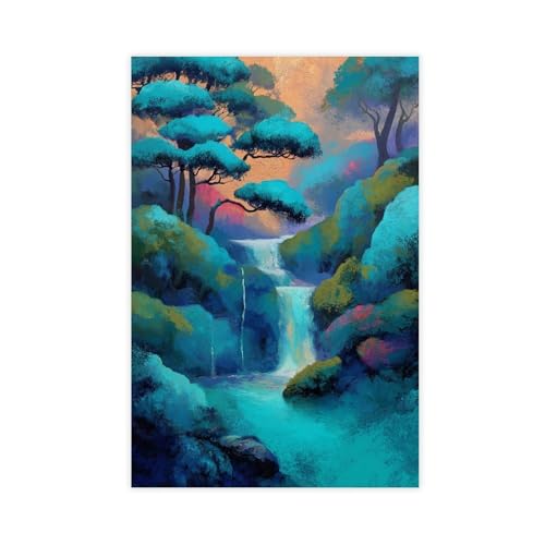 Toile style japonais cascade zen pour créer une chambre apaisante