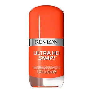 REVLON Ultra HD Snap Nail Polish, Glossy Nail Color, 100% Vegan Formula, No Base and Top Coat Needed, 007 Hot Stuff, 0.27 Fl Oz