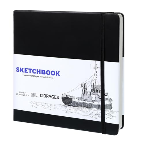 Skizzenbuch, 20 x 20cm Sketchbook Skizzenpapier zum Zeichnen Malblock 200g/m² Schwarzer Zeichenblock für Studenten Künstler Malbegeisterte (60Blatt/120 Seiten) Skizzenbuch, 20 x 20cm Sketchbook Skizzenpapier zum Zeichnen Malblock 200g/m² Schwarzer Zeichenblock für Studenten Künstler Malbegeisterte (60Blatt/120 Seiten)