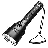 Scuba Diving Flashlight Rechargeable Dive Light Torch, 6000 Lumen LED Underwater 80m Submarine...