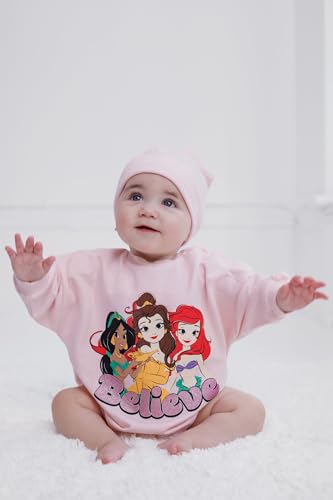 Disney Junior Baby Girls French Terry Bubble Romper Oversized Bodysuit & Hat Newborn to Infant Sizes (Newborn - 24 Months)2