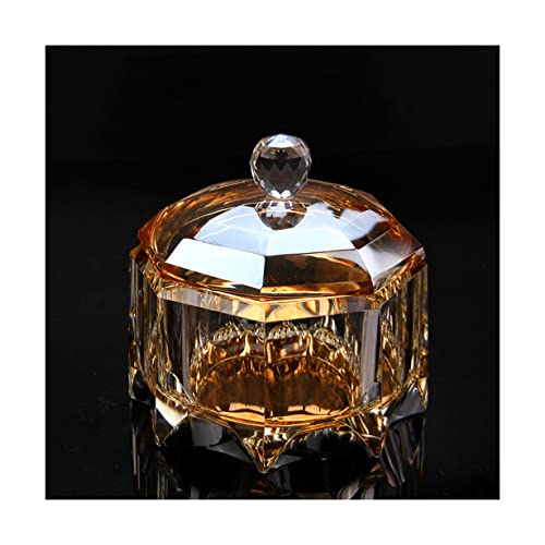 Cendrier en verre cristal octogonal avec couvercle élégant pour cigares - 2