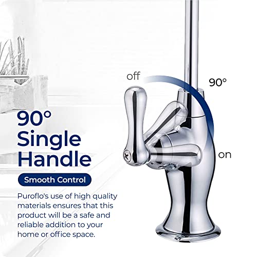 Puroflo Chrome Reverse Osmosis Faucet, Nsf Certified Lead-Free Drinking Water Faucet For Under Sink Water Filtration System And Ro System, Non-Air Gap Chrome Ro Faucet, Filtered Water Faucet Flr-575Cp #TOP6