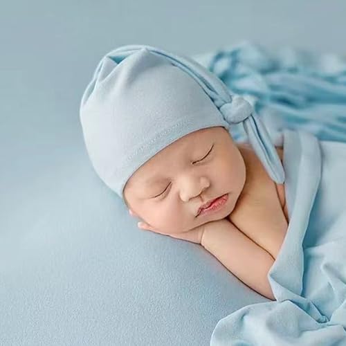 Breathable Baby Bonnet Hat Solid Color Newborns Bonnet Hospital Caps Comfortable Headwear for 0 to 2 Months Unisex4