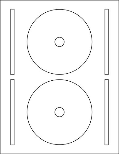 200 Full Face White CD / DVD Labels (Ace 61400-C) 4.65625" DIAM - .669" HUB