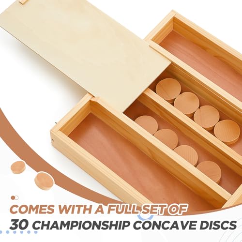 CroBlissful Folding Dutch Shuffleboard Wooden Dutch Shuffleboard with Accessories, 79" L x 16" w x 2" h - Thumbnail 5