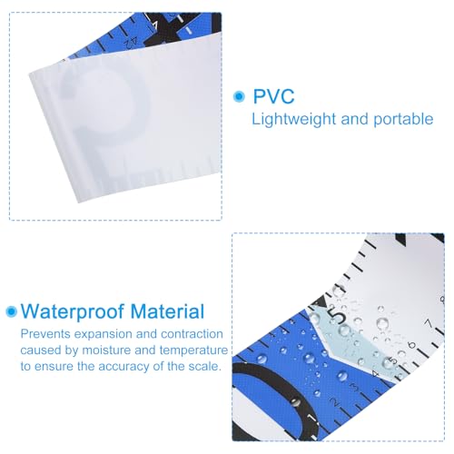 PATIKIL Fish Ruler, 3 Pack 53 Inch Fish Measuring Tape Waterproof for Fishing Boat Kayak Workbench, Blue - Image 4