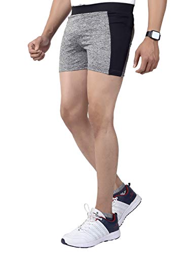 Image of DECISIVE Fitness Polyester Gym Workout Lifting Shorts for Men-Grey