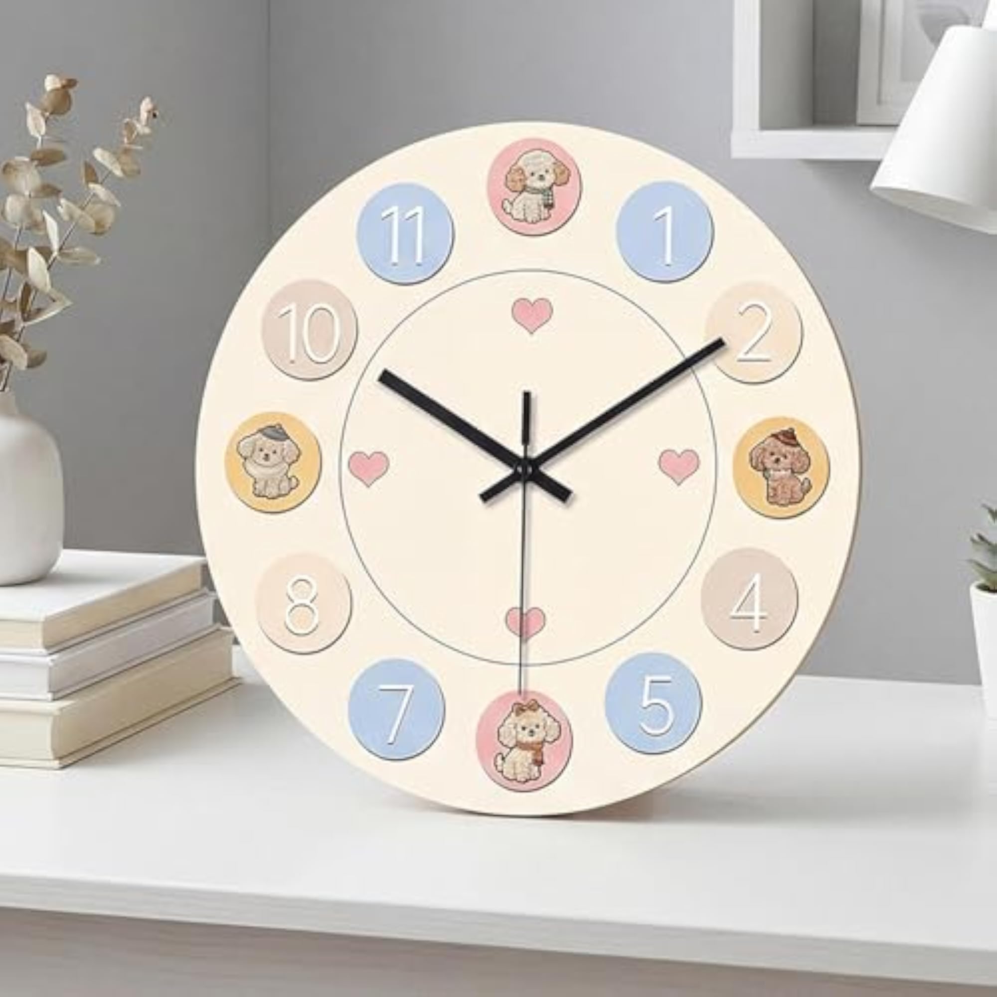 Dog Wall Hanging Clock, Acrylic Decorative Design