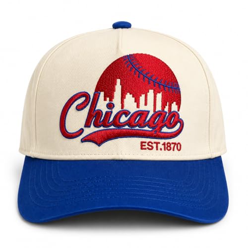 Chicago Hat Classic Chicago Baseball Cap for Men & Women Premium Embroidered Cotton Trucker Hat Vintage Baseball Fan Gear