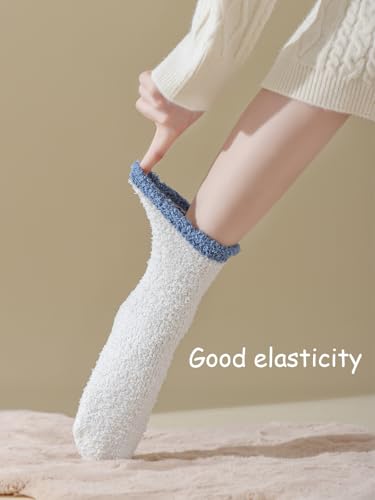 Womens Warm Fuzzy Socks Thick Fluffy Non Slip Socks Cozy Slipper Sock With Grips3