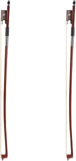 VOSAREA 3/4 Size Violin Bow - 2PCS Wooden Bow with Horse Hair Replacement for Students and - Ideal for Practice and Performance Durable and Easy to Use