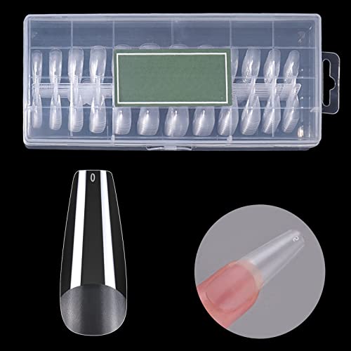 Faux Ongles Transparents, 240 Embouts En Gel Transparent, Faux Ongles En Gel Court Acrylique Pour Salons De Manucure Professionnels, Débutant, Acrylique, 12 Tailles Cover