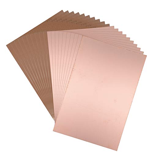 Circuit imprimé FR4 de 1.5mm d'épaisseur plaque de cuivre uxcell 180x120mm hautement isolante