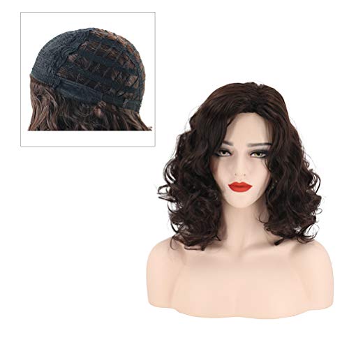 Lurrose Linda peruca de cabelo cacheado pequeno Acessórios de cabelo elegantes, capa de peruca requi
