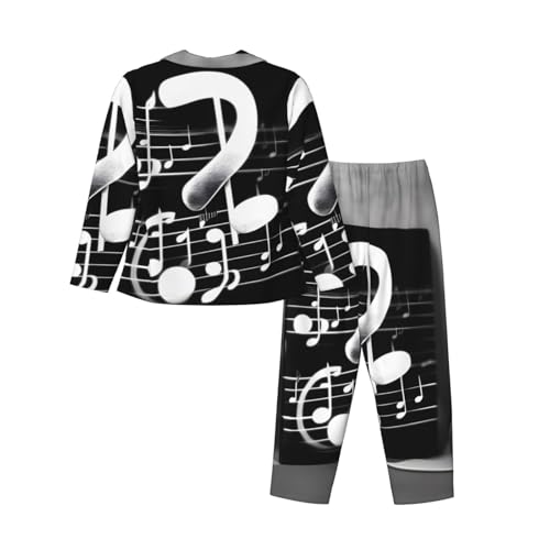 Pyjama note de musique femmes pour soirées cocooning - 2