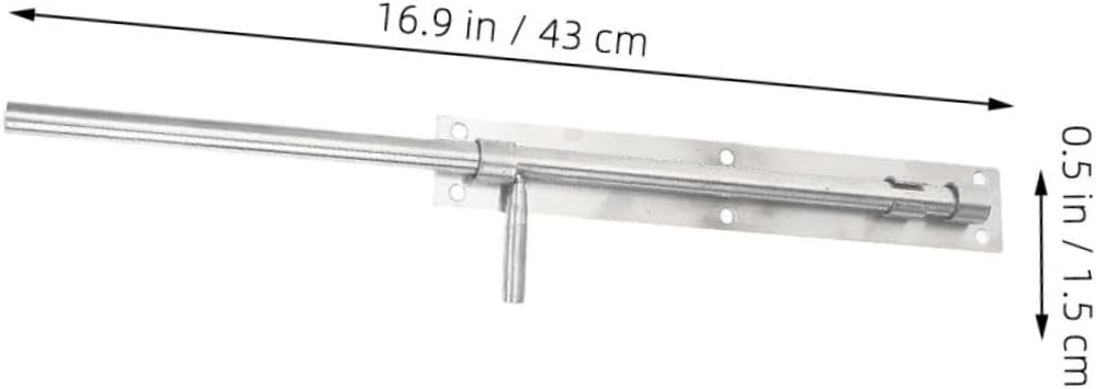 2pcs Heavy-Duty Stainless Steel Slide Bolt Latch for Wooden Doors Outdoor Gate Security Bar Weather-Resistant Door Lock for Sheds and Fences
