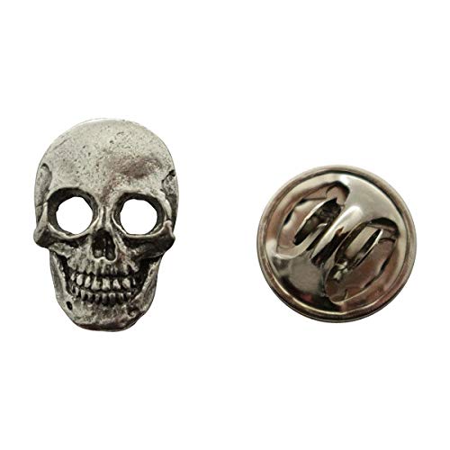Skull Mini Pin ~ Antiqued Pewter ~ Miniature Lapel Pin ~ Sarah s Treats & Treasures